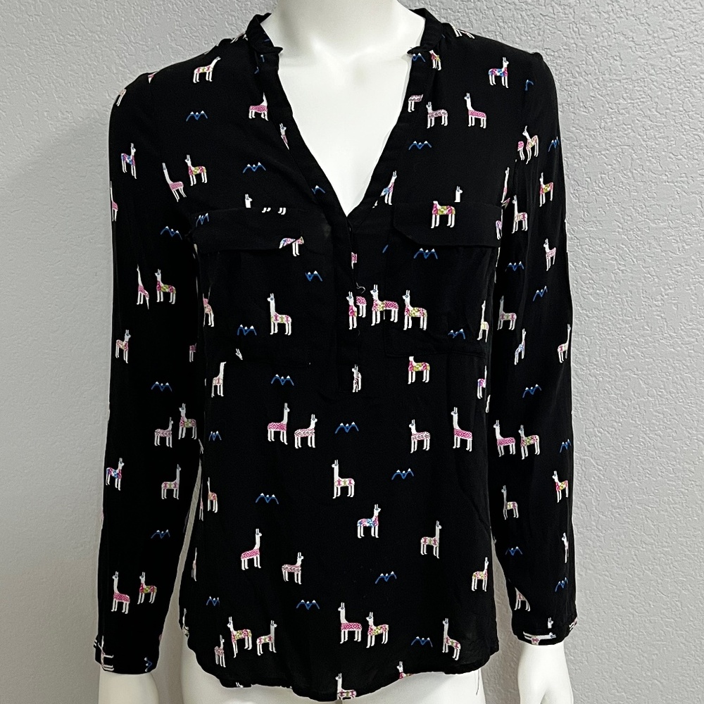 Mauve by Anthropologie Llama Drama Shirt